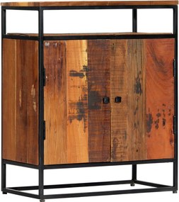 vidaXL tömör újrahasznosított fa és acél kisszekrény 60 x 35 x 76 cm