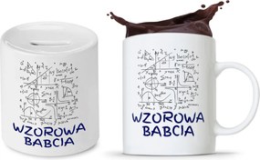 Nagymama Szett Nagymama Napja Bögre Persely nyomott mintával