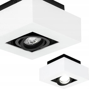 Edo Falra szerelhető mennyezeti lámpatest Osmin Rim 1 GU10 Négyzet alakú lámpa Fehér Plafon