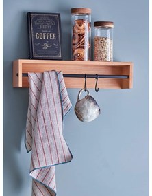 Natúr színű fali fogas bükkfa dekorral polccal Ryder – Bloomingville