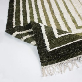 Zöld kézi szövésű gyapjúkeverék szőnyeg 160x230 cm Boucle Frame – Flair Rugs