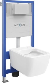Mexen Stella Fenix Slim WC falszerkezet készlet beépíthető, fehér fényes WC csésze - 6103368XX00