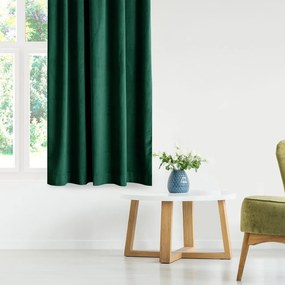 Sötétzöld bársony dimout (részleges sötétítő) függöny 140x245 cm Eyelets – Restilo