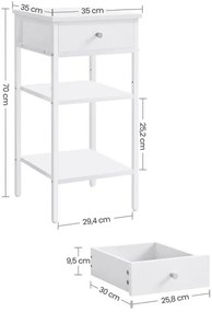 ARIN fehér éjjeliszekrény