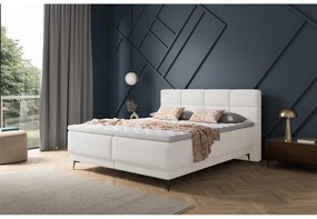 Kontinentális franciaágy 160 cm Riviera 160 (ágyráccsal és matraccal) (tárolóhellyel) (fehér + fekete). 1099647