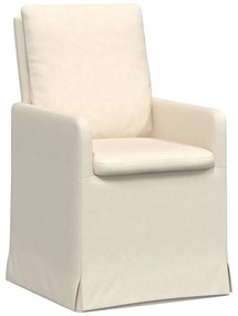 Étkező Székek 2 pcs Bézs 57 x 67 x 98 cm Vászon