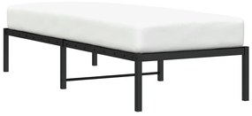 fekete fém ágykeret 80 x 200 cm