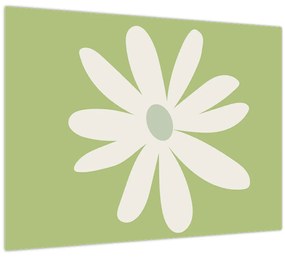 Üveg kép - Hippik, zöld virágok N⁰2 (70x50 cm)