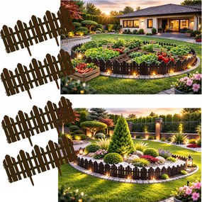 Kerti Kerítés Műanyag Tömör 2,3m dekoratív gyep Tömör Új szegély