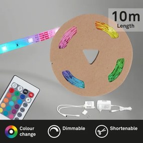 Brilo - LED RGB Dimmelhető szalag 11,5m LED/24W/230V + távirányító