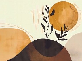 Poszter 20x15cm Arany Nap és Fekete Ág