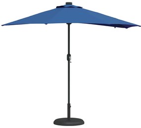 Kerti napernyő LED -es lámpákkal Kék 294 x 150 x 223 cm szövet