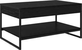 vidaXL Dohányzóasztal Fekete tölgy 80 x 50 x 40 cm Faanyag