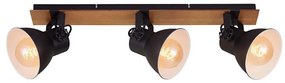 Briloner Briloner 2742-035 - Spotlámpa SPOTLIGHT 3xE27/40W/230V fekete/barna BL1776