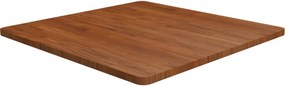 vidaXL sötétbarna kezelt tömör tölgyfa négyzet asztallap 80x80x2,5cm
