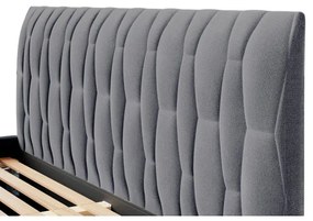 Kárpitozott ágy matrac nélkül FLORA 180x200 cm szürke