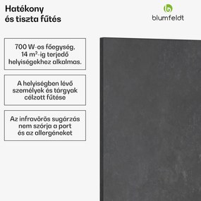 Blumfeldt Heat Square, Infravörös fűtés, WiFi vezérlés, 700 W, IP44