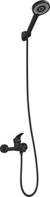 vidaXL Zuhanyfej Készlet Fekete G 1 / 2 hüvelyk