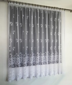 Mg Függöny jacquard 3090 Fehér 260X250 kész szalaggal