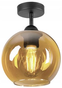 Glimex Orb üvegbúrás mennyezeti lámpa méz színben 1xE27