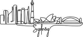 Sydney fém fali dekoráció, 120×52 cm