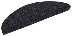 5 db öntapadós lépcsőszőnyeg 56 x 17 x 3 cm fekete félkör alakú