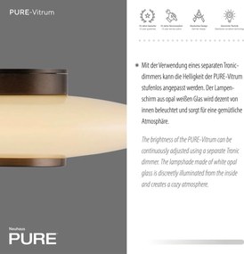 Paul Neuhaus modern fali lámpa pure vitrum fehér barna pln6082-34