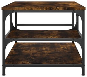Füstös tölgy színű szerelt fa dohányzóasztal 90 x 49 x 40 cm