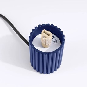 Sötétkék asztali lámpa üveg búrával (magasság 19 cm) Orbital – Sollux