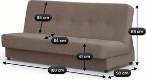 ARUBA ágyazható kanapé barna
