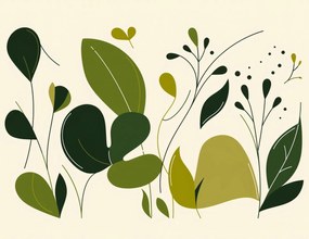 Poszter 65x50cm Friss levelek