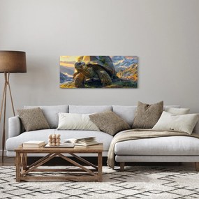 Kép - Teknős és hegyvidéki táj (120x50 cm)