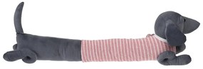 Rózsaszín-szürke huzatfogó párna 17x76 cm Sausage Dog – Rex London