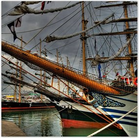 Poszterek 100x100 Vitorlások a kikötőben