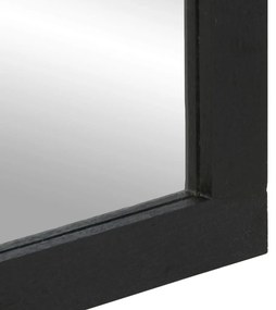 fekete szerelt fa és sárgaréz fürdőszobatükör 50 x 70 x 2,5 cm