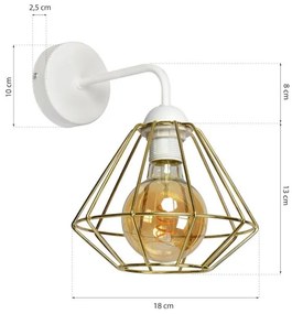 Fali lámpa LUPO 1xE27/60W/230V