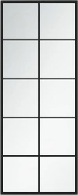 vidaXL fekete fém fali tükör 100 x 40 cm