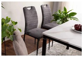 Damar W étkezőasztal 110 x 70 cm, márvány / fekete