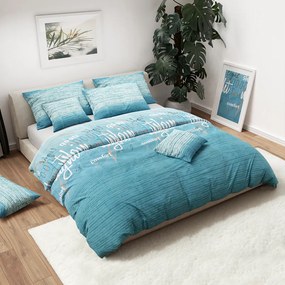 BLUE DREAM türkiz pamut ágyneműhuzat Ágyneműhuzat mérete: 70 x 90 cm | 140 x 200 cm