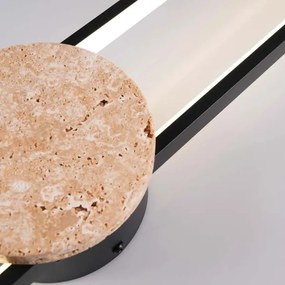 LED fali lámpatest FLORENTYNA LED/24W/230V 4000K fekete/bézs