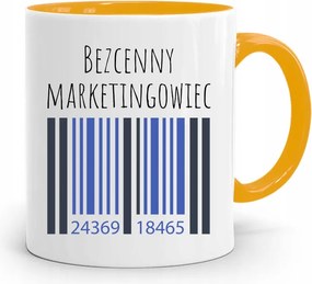 Marketingeseknek Marketing Bögre Sárga Ajándék fényképes nyomtatással