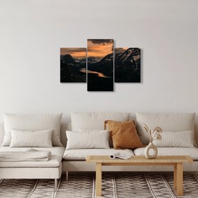 Egy tó képe a hegyek között (90x60 cm)