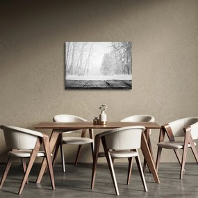 Kép - Fából készült móló télen (70x50 cm)