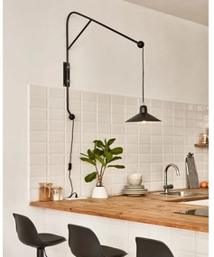 Fekete fali lámpa ø 30 cm Eleazar – Kave Home