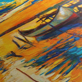 Kép - Hajó naplementekor (90x60 cm)