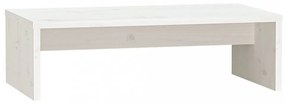 fehér tömör fenyőfa monitorállvány 50x27x15 cm