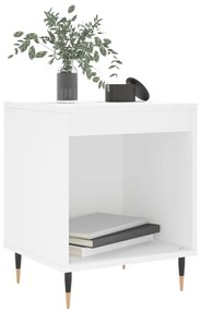 Fehér szerelt fa éjjeliszekrény 40 x 35 x 50 cm