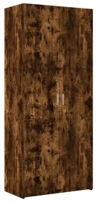 füstös tölgy színű szerelt fa magasszekrény 80 x 42,5 x 185 cm