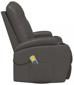 antracitszürke műbőr masszázshintaszék