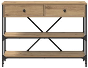 Konzolasztal Mesteri tölgy 100x34.5x75 cm Szerelt fa